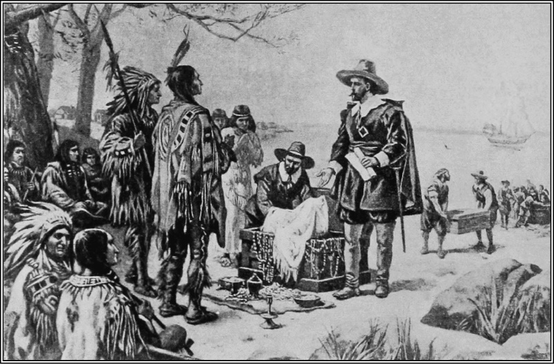 Trade between Native Americans and Englishmen